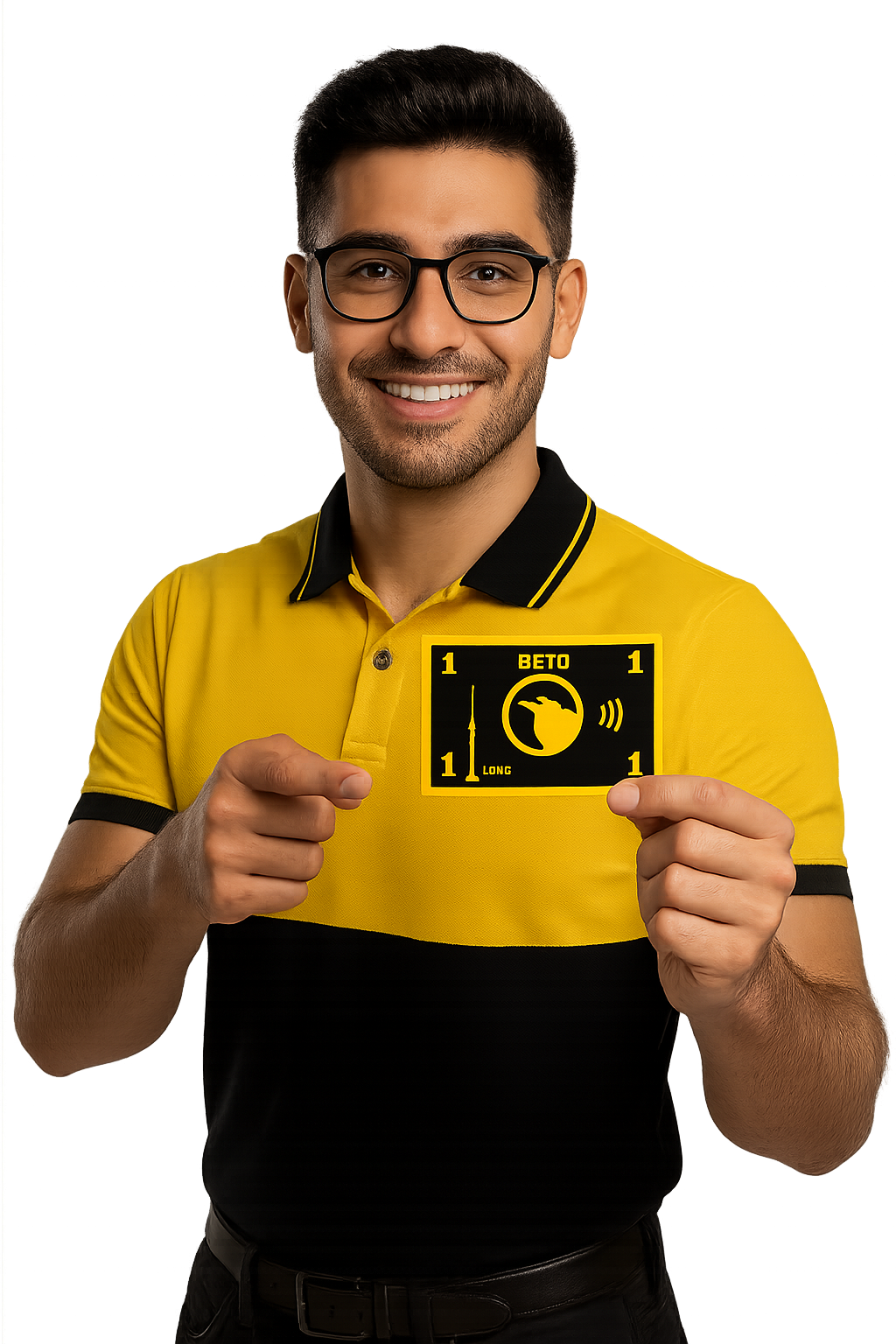 Man holding BBIQ Card